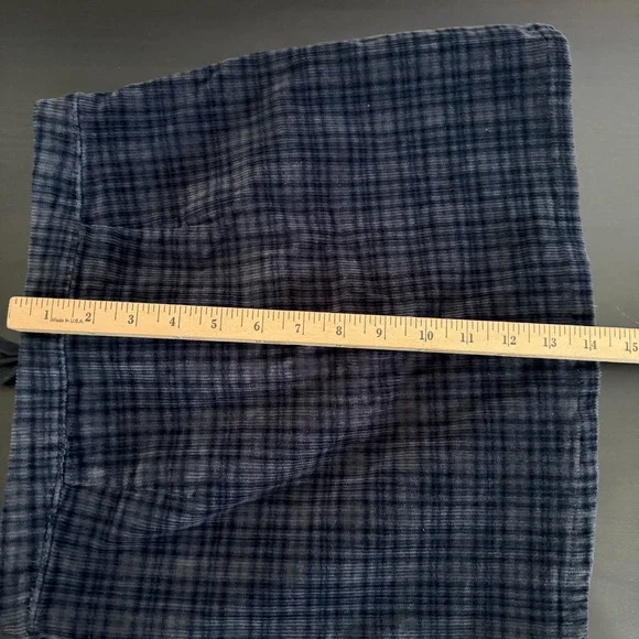 SO Corduroy A-Line Mini Skirt‎ Women's 3 Blue Plaid Lace-Up Detail Stretch Retro - Picture 8 of 8